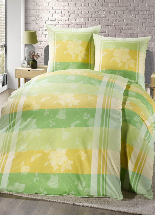 Bettwäschegarnituren - Bettwäsche-Garnitur, in Größe 111 (40/80 cm + 135/200 cm) bis 115 (80/80 cm + 155/220 cm), in Farbe CREME Ansicht 4