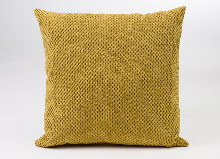 Kissenbezüge - Kissenbezug oder Stuhlkissen aus dem Hause Gözze, in Größe 905 (Kissenbezug, 40x40 cm) bis 915 (Stuhlkissen, 40x40x4 cm), in Farbe SENF Ansicht 1