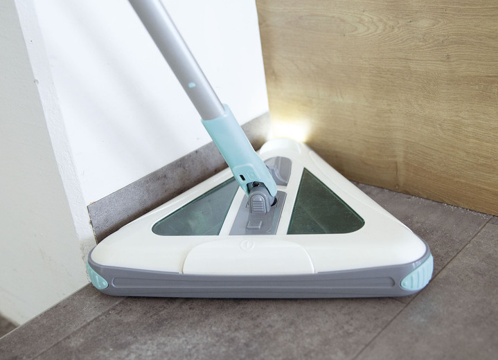 Reinigungsgeräte - Livington Deeper Sweeper-Akkubesen in Dreiecksform, in Farbe WEISS-BLAU Ansicht 2