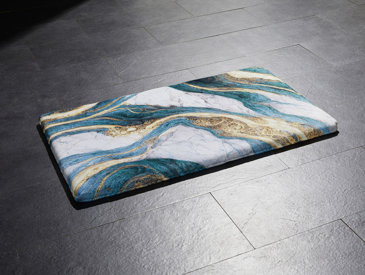 Badgarnituren - Badgarnitur in barfußweicher Qualität, in Größe 100 (Vorleger halbrund, 50/ 80 cm) bis 112 (WC-Deckelbezug, 47/ 50 cm), in Farbe BLAU Ansicht 5