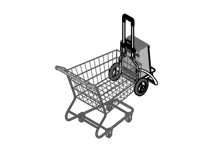 Einkaufstrolleys - Leichter und leiser Einkaufsroller Royal Shopper Ansicht 4 Einkaufstrolleys - Leichter und leiser Einkaufsroller Royal Shopper, in Farbe GRAU Ansicht 4