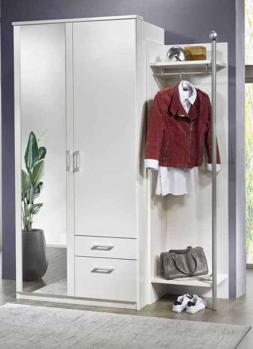 Garderobenmöbel - Modernes Garderoben-Programm, in Farbe ART.EICHE-WEISS, in Ausführung Garderobenschrank Ansicht 3