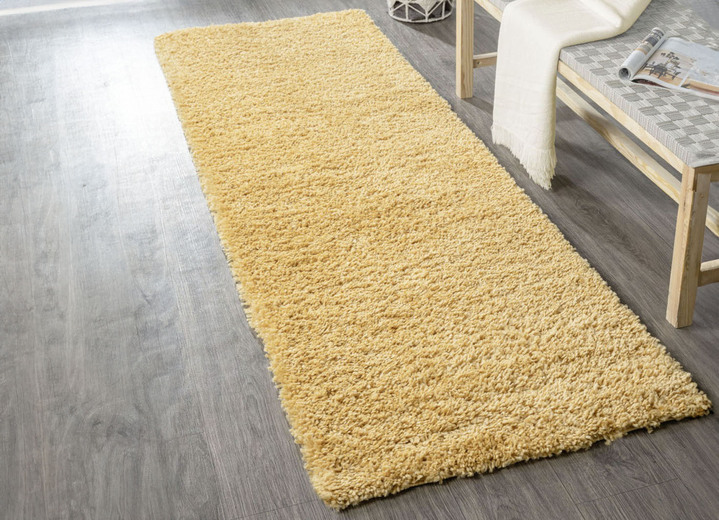 Modern - Traumhaft flauschige Brücken und Teppiche in Shaggy-Qualität Ansicht 3 Modern - Traumhaft flauschige Brücken und Teppiche in Shaggy-Qualität, in Größe 111 (Brücke 60x90 cm) bis 304 (Teppich rund ø 150 cm), in Farbe GOLD Ansicht 3