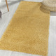 Modern - Traumhaft flauschige Brücken und Teppiche in Shaggy-Qualität, in Größe 111 (Brücke 60x90 cm) bis 304 (Teppich rund ø 150 cm), in Farbe GRAU – Farbe GOLD – Ansicht 3