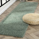 Modern - Traumhaft flauschige Brücken und Teppiche in Shaggy-Qualität – Farbe HELLGRÜN – Ansicht 3 Modern - Traumhaft flauschige Brücken und Teppiche in Shaggy-Qualität, in Größe 111 (Brücke 60x90 cm) bis 304 (Teppich rund ø 150 cm), in Farbe GOLD – Farbe HELLGRÜN – Ansicht 3