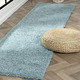 Modern - Traumhaft flauschige Brücken und Teppiche in Shaggy-Qualität – Farbe HELLBLAU – Ansicht 4 Modern - Traumhaft flauschige Brücken und Teppiche in Shaggy-Qualität, in Größe 111 (Brücke 60x90 cm) bis 304 (Teppich rund ø 150 cm), in Farbe GOLD – Farbe HELLBLAU – Ansicht 4