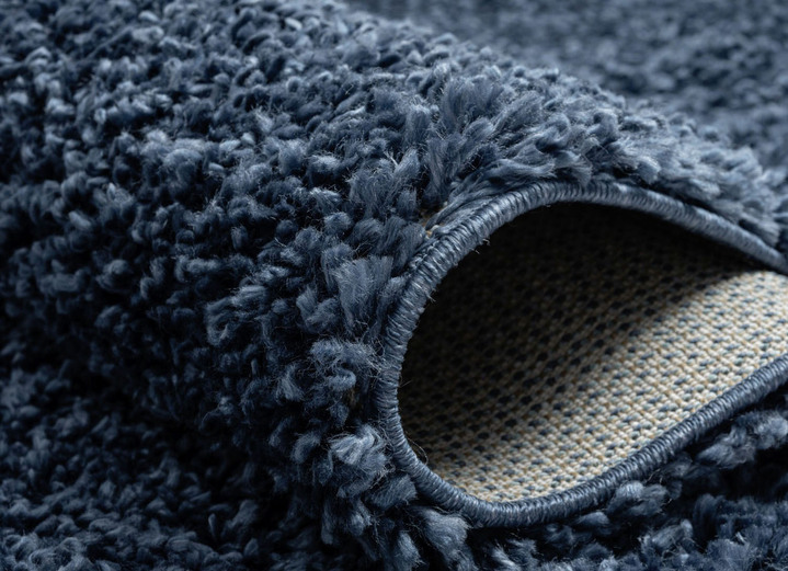 Modern - Traumhaft flauschige Brücken und Teppiche in Shaggy-Qualität, in Größe 111 (Brücke 60x90 cm) bis 304 (Teppich rund ø 150 cm), in Farbe HELLBLAU Ansicht 17