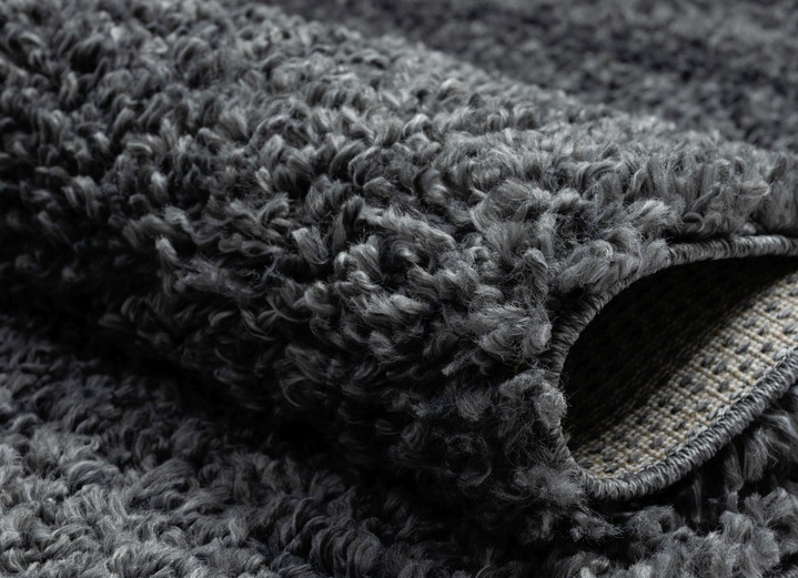 Modern - Traumhaft flauschige Brücken und Teppiche in Shaggy-Qualität, in Größe 111 (Brücke 60x90 cm) bis 304 (Teppich rund ø 150 cm), in Farbe GRAU Ansicht 21