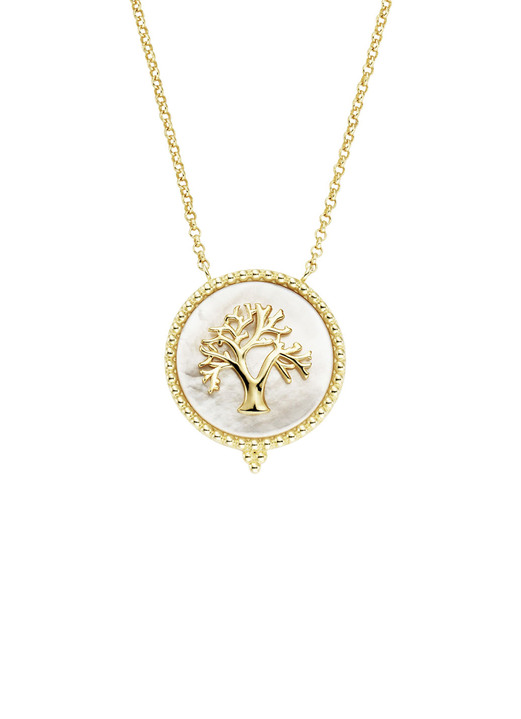 Halsketten & Armbänder - Lebensbaum Halskette mit Perlmutteinlage, in Farbe  Ansicht 2