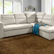 Funktions-Polstermöbel - Polstermöbel mit Bettfunktion und Bettkasten, in Farbe CREME, in Ausführung Polsterecke mit Longchair, 260x155 cm – Farbe CREME – Ansicht 1