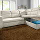 Funktions-Polstermöbel - Polstermöbel mit Bettfunktion und Bettkasten, in Farbe CREME, in Ausführung Polsterecke mit Longchair, 260x155 cm – Farbe CREME – Ansicht 3