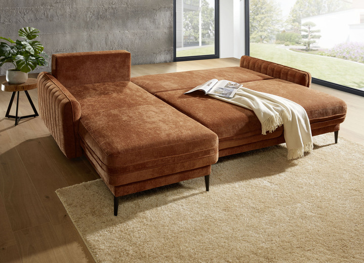 Funktions-Polstermöbel - Polsterecke mit Bettfunktion und Bettkasten, in Farbe CREME Ansicht 9