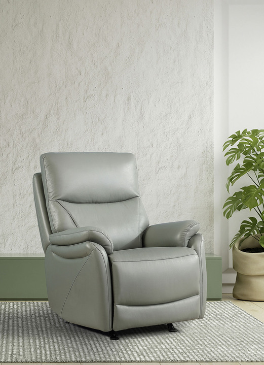 TV- & Relaxsessel - XXL Leder-Sessel mit Aufstehhilfe, in Farbe GRAU Ansicht 1