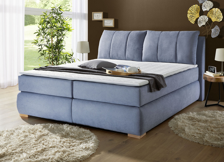 Betten - Boxspringbett mit Topper, in Farbe BLAU Ansicht 9