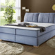 Betten - Boxspringbett mit Topper, in Farbe BLAU – Farbe BLAU – Ansicht 3