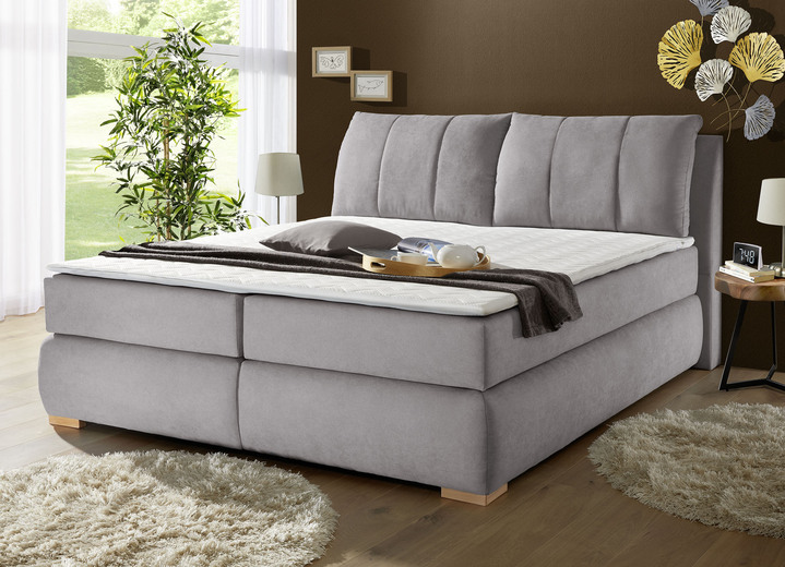 Betten - Boxspringbett mit Topper, in Farbe BLAU Ansicht 8