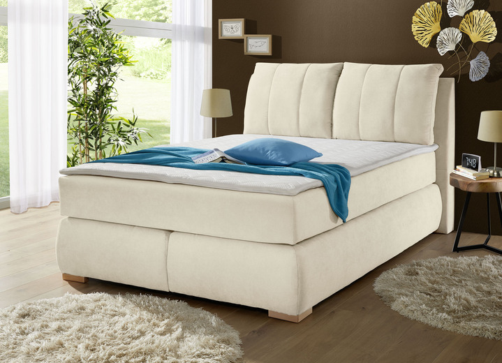 Betten - Boxspringbett mit Topper, in Farbe BLAU Ansicht 4