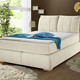 Betten - Boxspringbett mit Topper, in Farbe BLAU – Farbe CREME – Ansicht 2