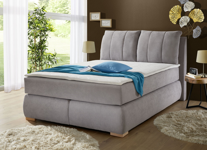 Betten - Boxspringbett mit Topper, in Farbe BLAU Ansicht 5
