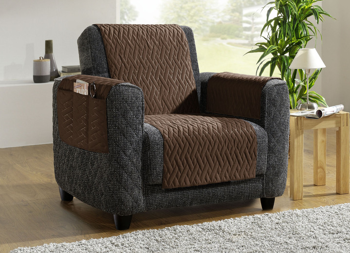 Sessel- & Sofaüberwürfe - Wasserdichte Schoner – Schutzauflage, in Größe 101 (Sesselschoner, 50x150 cm) bis 865 (2 Armlehnenschoner, 38x 55 cm), in Farbe HELLGRAU Ansicht 9