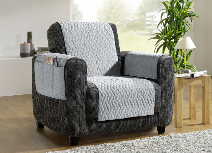 Sessel- & Sofaüberwürfe - Wasserdichte Schoner – Schutzauflage, in Größe 101 (Sesselschoner, 50x150 cm) bis 865 (2 Armlehnenschoner, 38x 55 cm), in Farbe BEIGE Ansicht 9