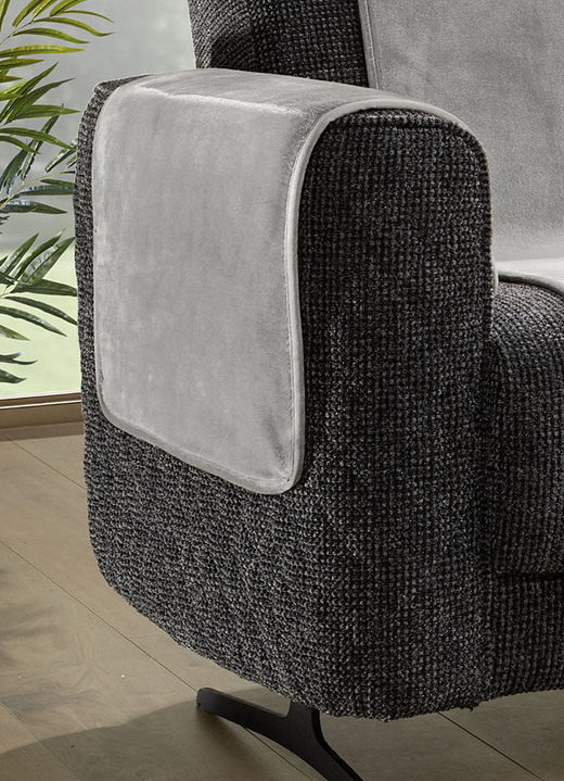 Sessel- & Sofaüberwürfe - Wohnaccessoires mit Anti-Rutsch-Beschichtung, in Größe 101 (Sesselschoner, 50x150 cm) bis 865 (2 Armlehnenschoner, 50x 70 cm), in Farbe GRAU Ansicht 1