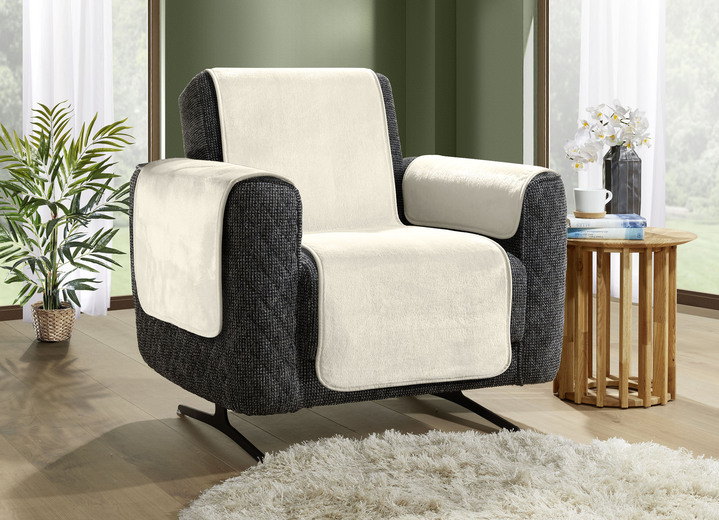 Sessel- & Sofaüberwürfe - Wohnaccessoires mit Anti-Rutsch-Beschichtung, in Größe 101 (Sesselschoner, 50x150 cm) bis 865 (2 Armlehnenschoner, 50x 70 cm), in Farbe ROT Ansicht 5