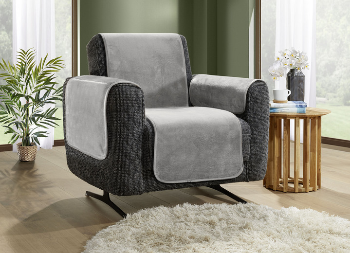 Sessel- & Sofaüberwürfe - Wohnaccessoires mit Anti-Rutsch-Beschichtung, in Größe 101 (Sesselschoner, 50x150 cm) bis 865 (2 Armlehnenschoner, 50x 70 cm), in Farbe ROT Ansicht 14