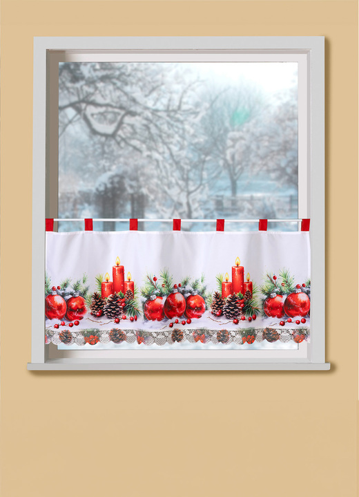 Fensterdekorationen -  Digitalbedruckter Kurzstore, in Größe 786 (H45xB 90 cm) bis 788 (H45xB120 cm), in Farbe BUNT