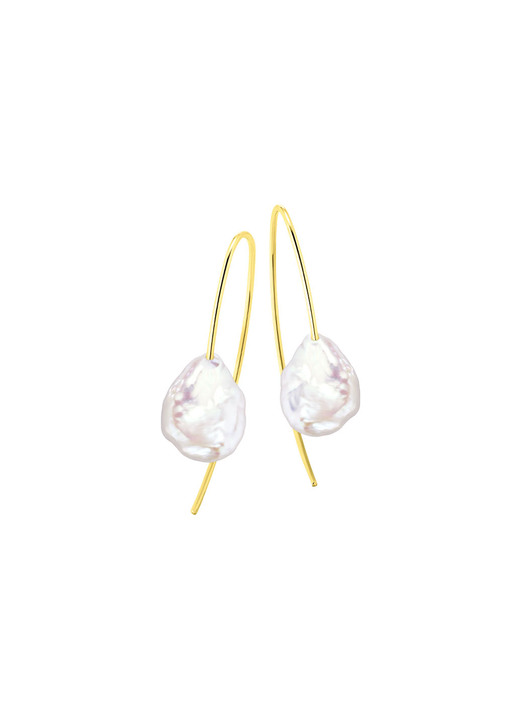 mit Perlen - Ohrhacken mit Keshi-Perlen, in Farbe  Ansicht 2