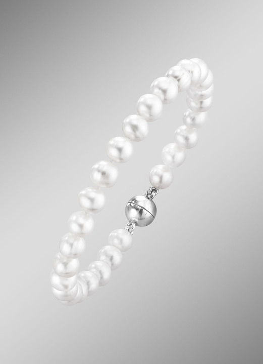 Halsketten & Armbänder - Armband mit Süßwasser-Zuchtperlen, in Farbe  Ansicht 1