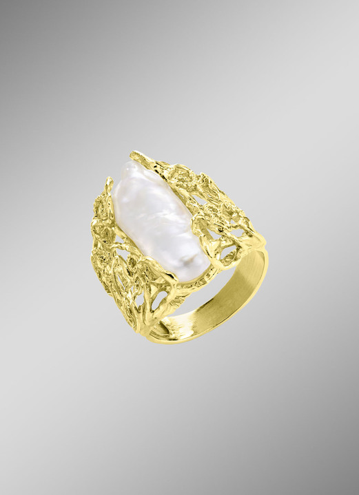 Ringe - Hochwertiger Damenring mit Keshi-Perle, in Größe 160 bis 220, in Farbe  Ansicht 1