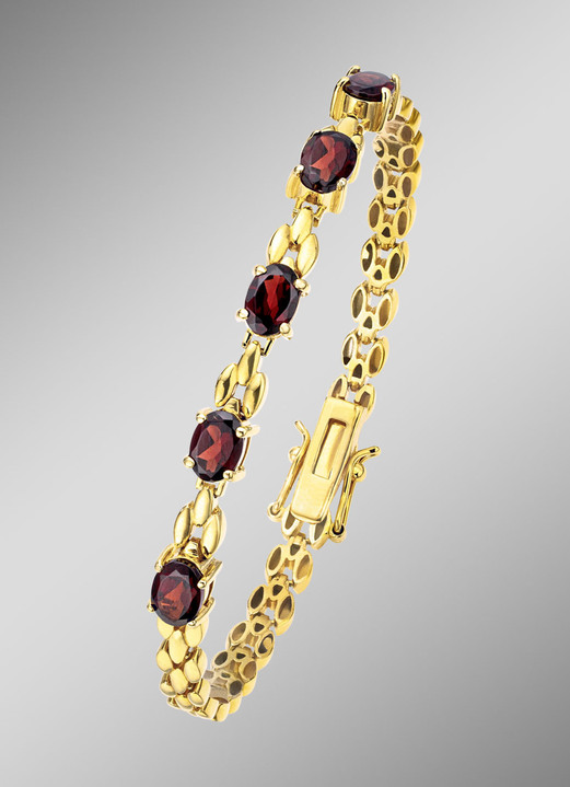 - Schickes Armband mit echt Granat, in Farbe  Ansicht 1