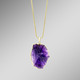 Damen-Modeschmuck - Echt Amethyst Anhänger mit Kette – Ansicht 1 Damen-Modeschmuck - Echt Amethyst Anhänger mit Kette, in Farbe  – Ansicht 1