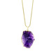 Damen-Modeschmuck - Echt Amethyst Anhänger mit Kette – Ansicht 2 Damen-Modeschmuck - Echt Amethyst Anhänger mit Kette, in Farbe  – Ansicht 2