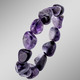 mit Edelsteinen - Elastisches Armband aus echtem Amethyst, in Farbe  – Ansicht 1