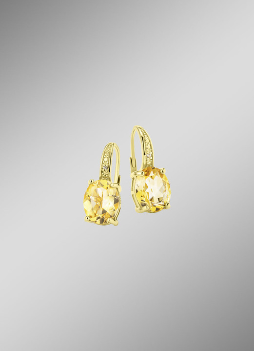 Ohrschmuck - Attraktive Ohrringe mit echt Citrin, in Farbe  Ansicht 1