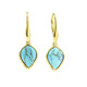 mit Edelsteinen - Vergoldete Ohrringe mit Türkis, in Farbe  – Ansicht 2