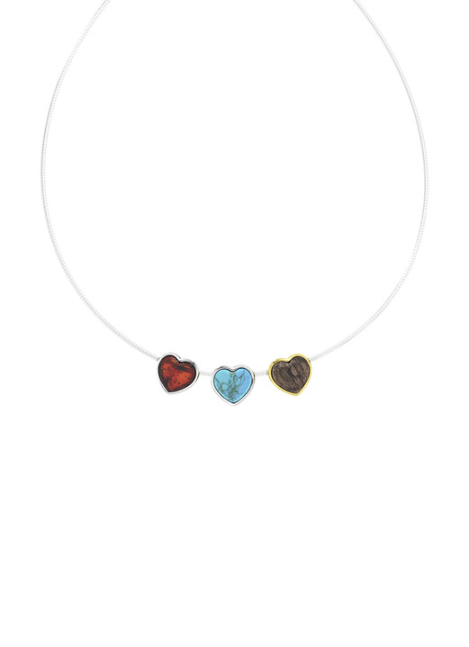 Anhänger - Herz-Anhänger mit Bernstein Ansicht 4 Anhänger - Herz-Anhänger mit Bernstein, in Farbe  Ansicht 4