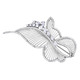 Damen-Modeschmuck - Filigrane Anstecknadel Schmetterling mit synth. Zirkonia – Ansicht 2 Damen-Modeschmuck - Filigrane Anstecknadel Schmetterling mit synth. Zirkonia, in Farbe  – Ansicht 2