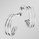 Ohrschmuck - Elegante Creolen aus Silber 925/- fein, in Farbe  – Ansicht 1