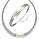 Halsketten & Armbänder - Moderne Garnitur in Bicolor aus Silber 925/- fein und Stahl – Ansicht 4 Halsketten & Armbänder - Moderne Garnitur in Bicolor aus Silber 925/- fein und Stahl, in Farbe , in Ausführung Armband – Ansicht 4