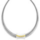 Halsketten & Armbänder - Moderne Garnitur in Bicolor aus Silber 925/- fein und Stahl – Ansicht 2 Halsketten & Armbänder - Moderne Garnitur in Bicolor aus Silber 925/- fein und Stahl, in Farbe , in Ausführung Armband – Ansicht 2
