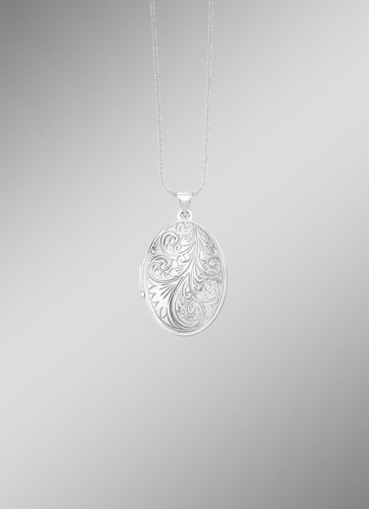 Anhänger - Elegantes Medaillon aus Silber 925/- fein, in Farbe  Ansicht 1