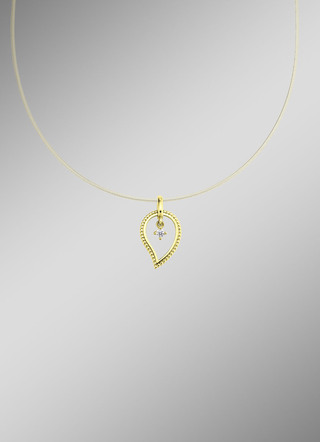 Edler Anhänger aus Gold 585/- fein mit Brillant