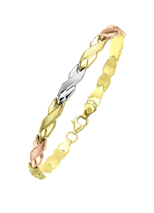 ohne Steine / mit Zirkonia - Armband in Tricolor, in Farbe  Ansicht 2