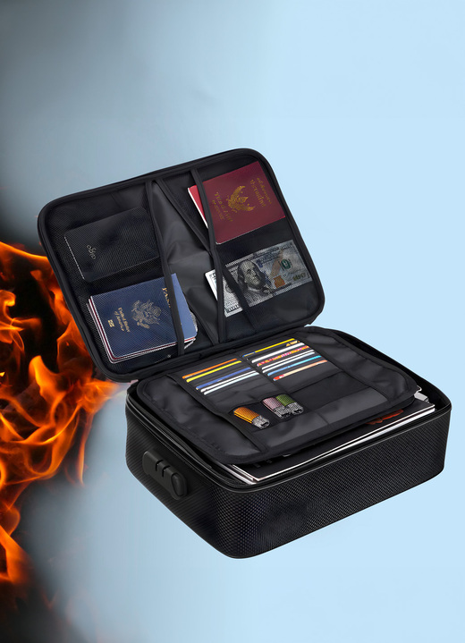 Sicherheit - Feuerfester Dokumentenkoffer, in Farbe SCHWARZ Ansicht 2