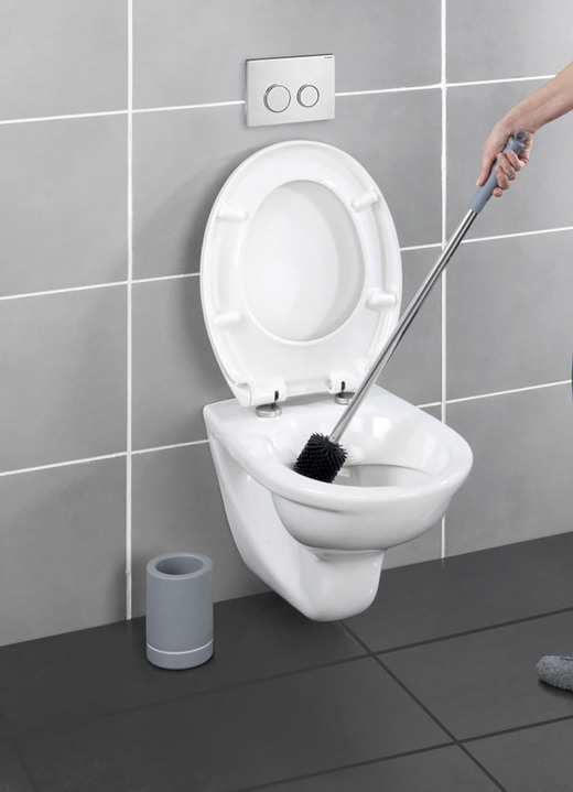 Hilfsmittel - Extra lange WC-Bürste, in Farbe SILBER-GRAU-SCHWARZ Ansicht 1