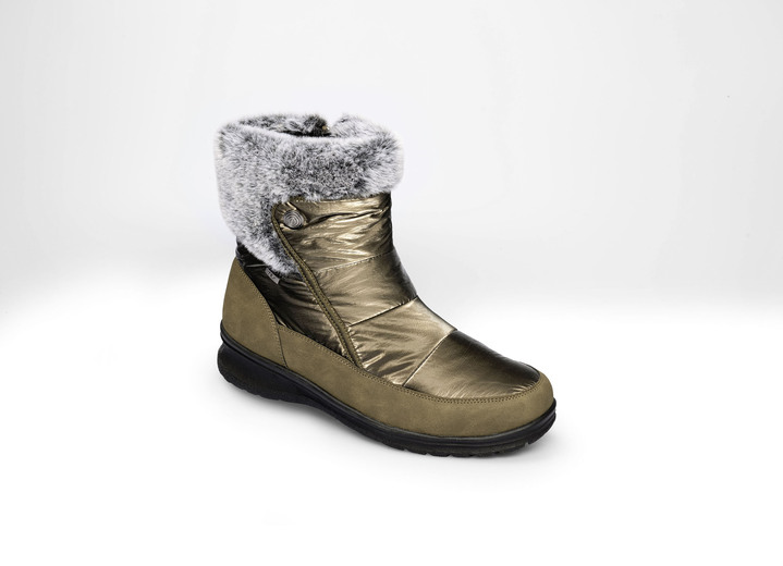 Stiefel & Stiefeletten - Winterstiefel mit Kunstpelzrand, in Größe 036 bis 042, in Farbe BORDEAUX Ansicht 3