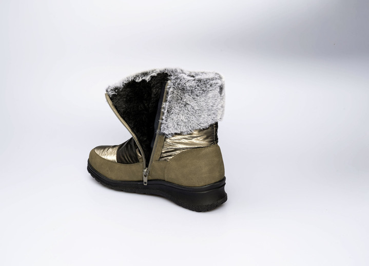 Stiefel & Stiefeletten - Winterstiefel mit Kunstpelzrand, in Größe 036 bis 042, in Farbe BLAU Ansicht 5